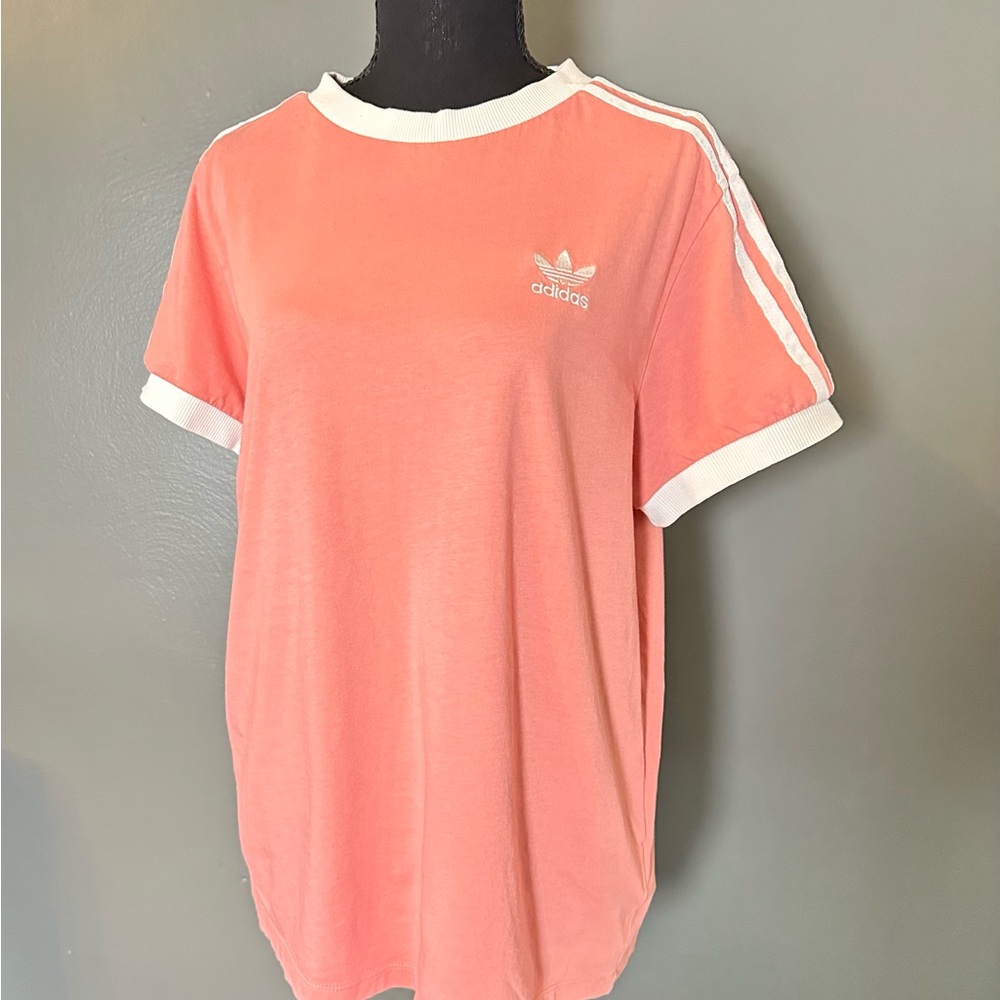 Adidas Pink Crew Ringer Tee - Picture 2 of 6